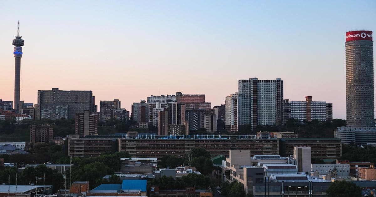 Downtown Johannesburg skyline, home to Absa's headquarters and the launch of Absa Global Pay